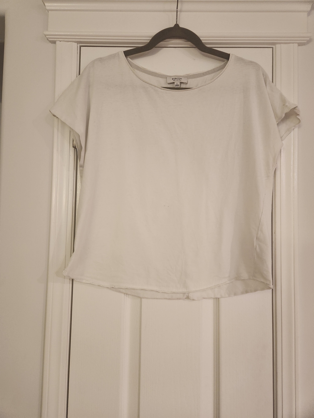 Babaton 100% Cotton Oversized White T Shirt In Size Small